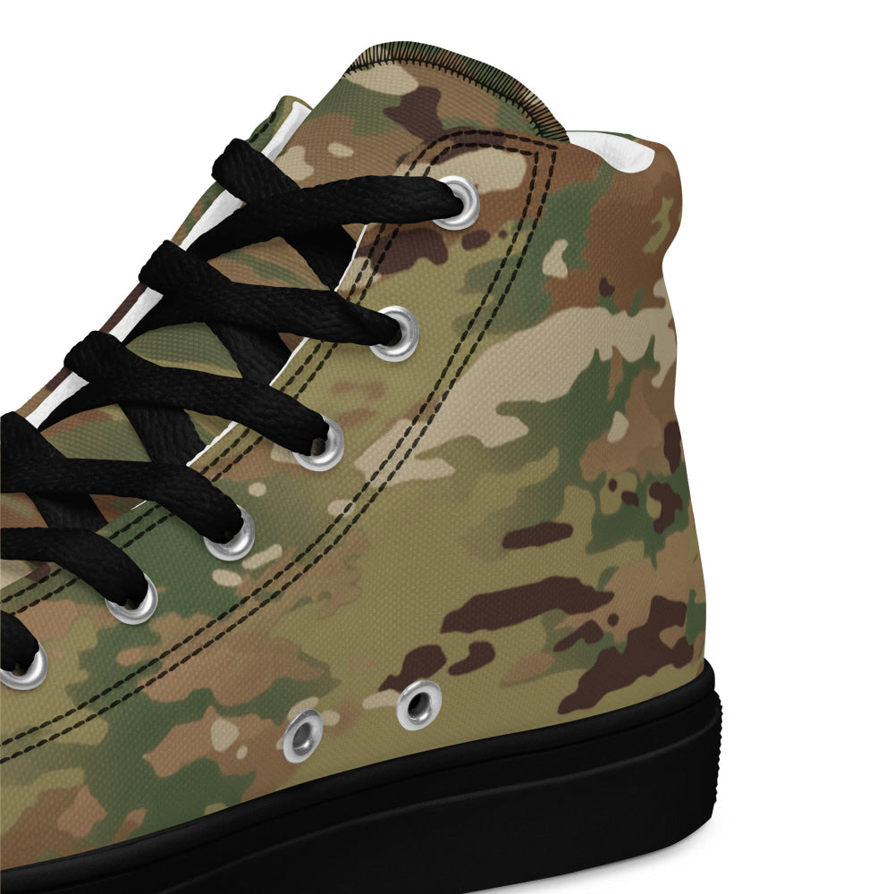 American Operational Camouflage Pattern (OCP) CAMO Men’s high top canvas shoes - Mens High Top Canvas Shoes