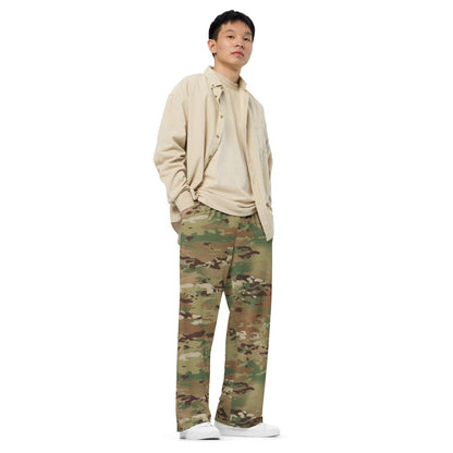 American Operational Camouflage Pattern (OCP) CAMO unisex wide-leg pants