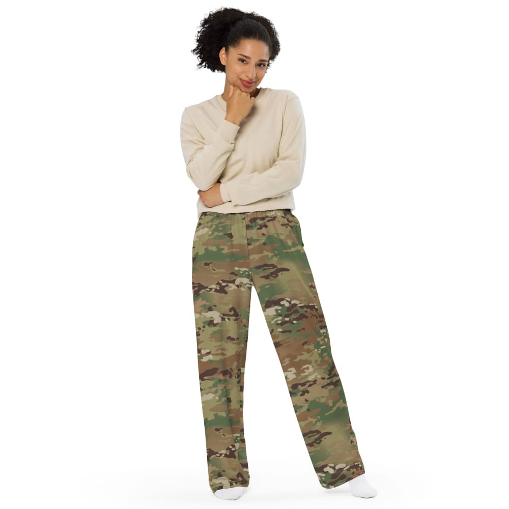 American Operational Camouflage Pattern (OCP) CAMO unisex wide-leg pants