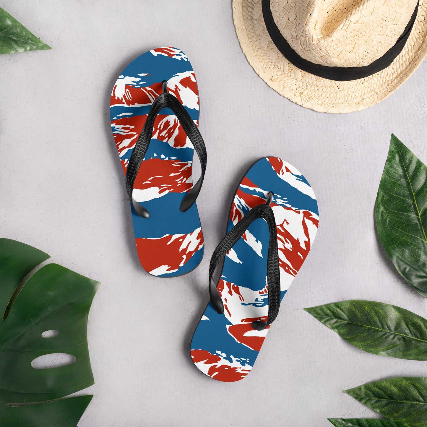 American Patriot Tiger Stripe CAMO Flip-Flops