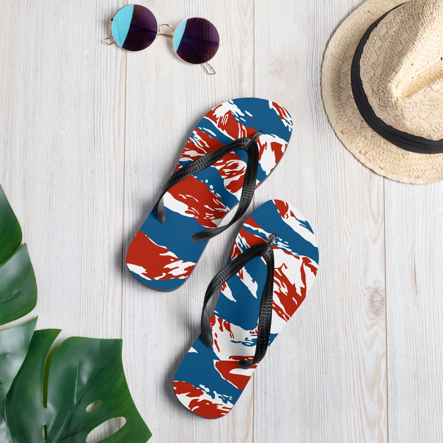 American Patriot Tiger Stripe CAMO Flip-Flops - S