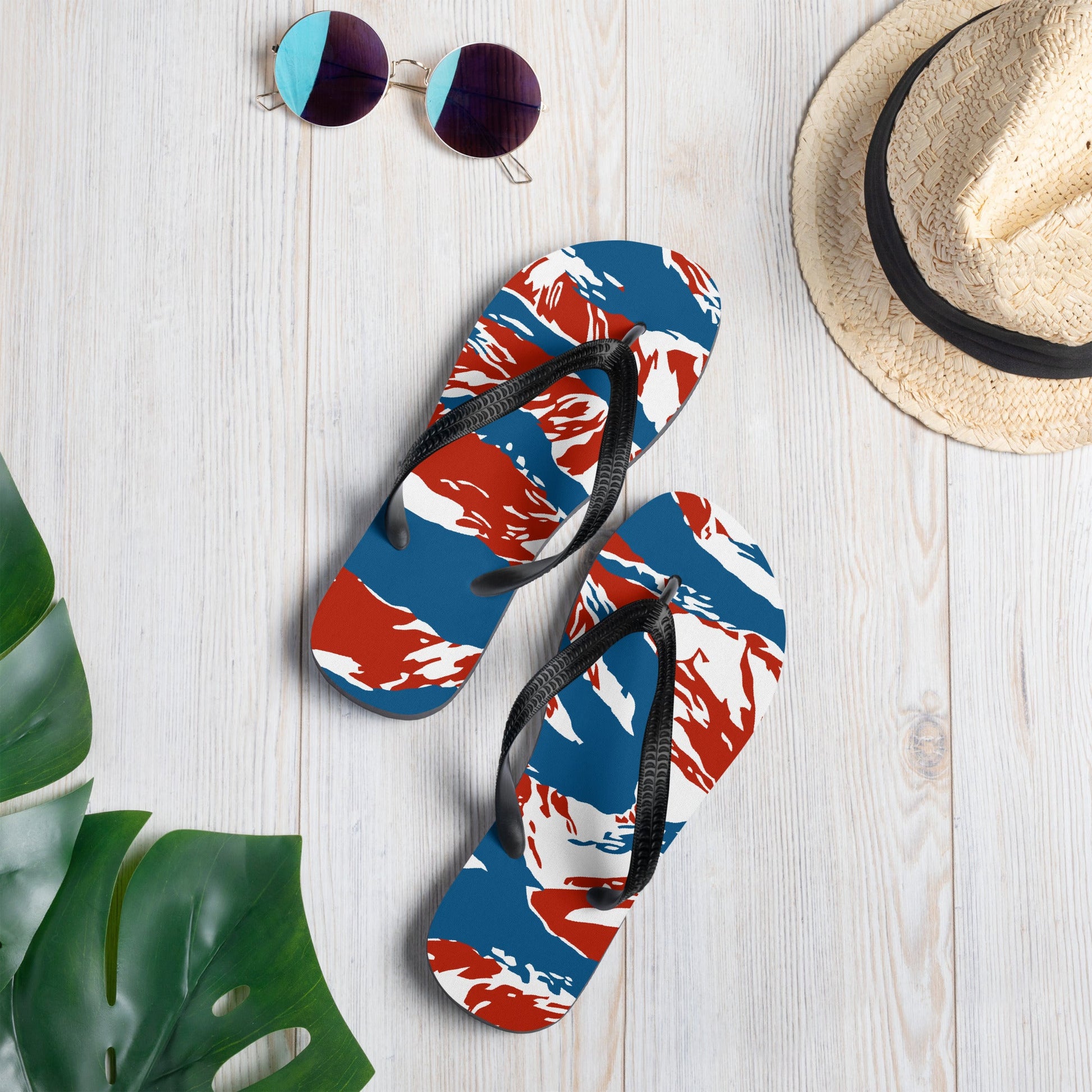 American Patriot Tiger Stripe CAMO Flip-Flops - S
