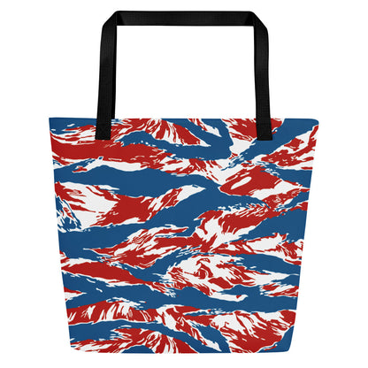 American Patriot Tiger Stripe CAMO Large Tote Bag