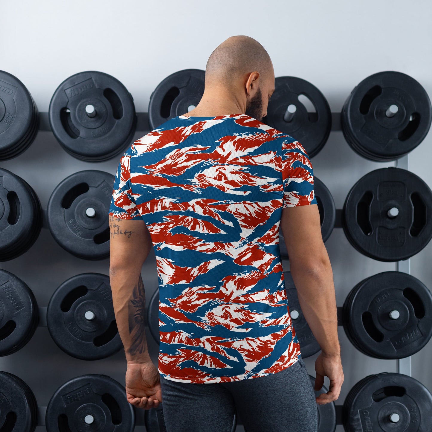 American Patriot Tiger Stripe CAMO Mens Athletic T-Shirt