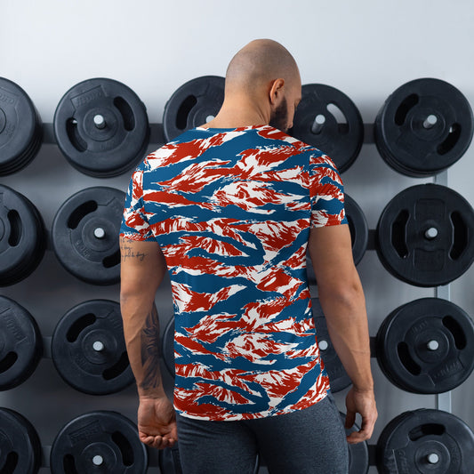 American Patriot Tiger Stripe CAMO Mens Athletic T-Shirt