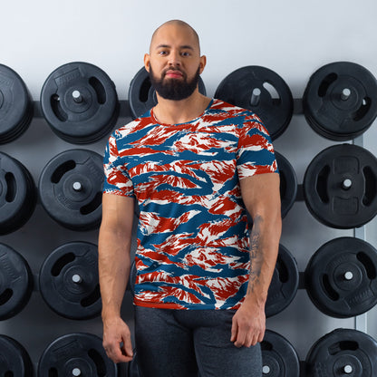 American Patriot Tiger Stripe CAMO Mens Athletic T-Shirt - XS