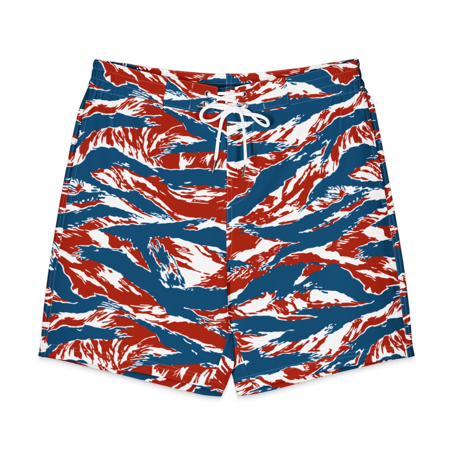 American Patriot Tiger Stripe CAMO Men’s Board Shorts - White / 2XS