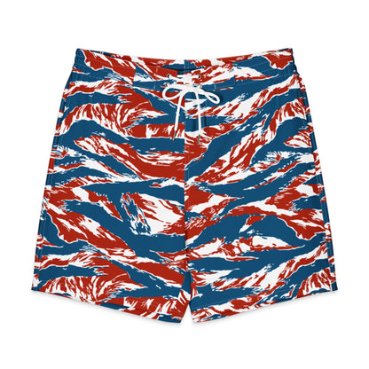 American Patriot Tiger Stripe CAMO Men’s Board Shorts - White / 2XS