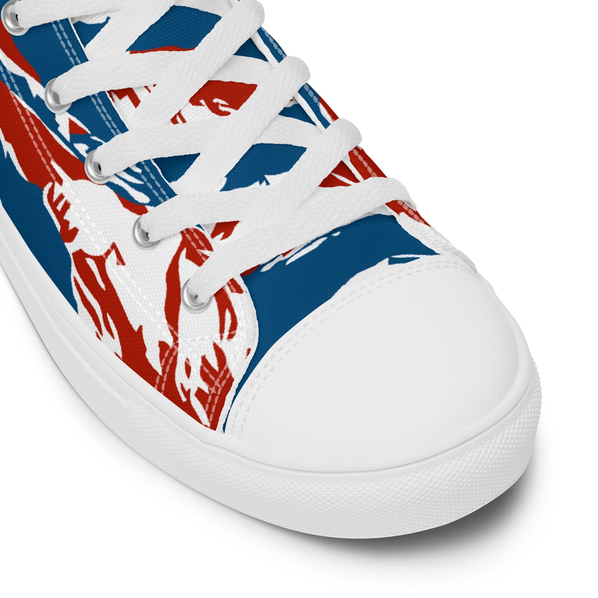American Patriot Tiger Stripe CAMO Mens High-Top Canvas Shoes