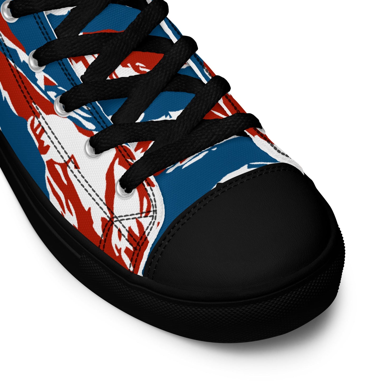 American Patriot Tiger Stripe CAMO Mens High-Top Canvas Shoes