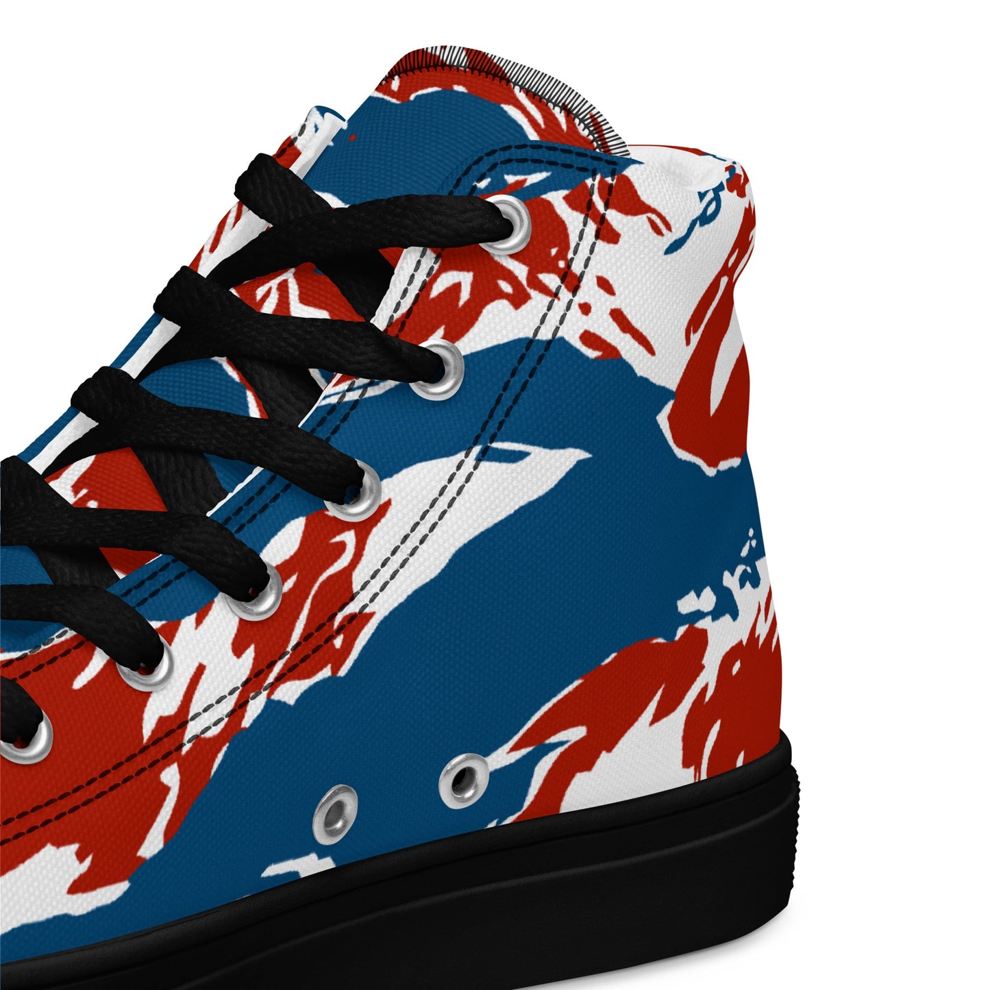 American Patriot Tiger Stripe CAMO Mens High-Top Canvas Shoes