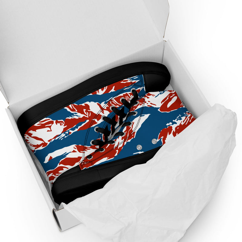 Tiger Stripe Patriot CAMO Mens High-Top Canvas Shoes