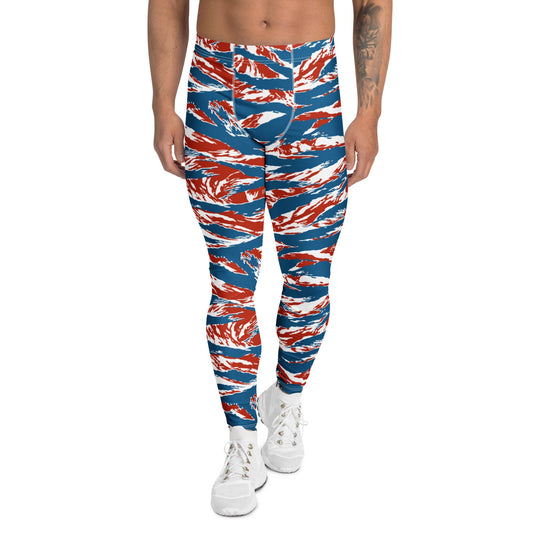 American Patriot Tiger Stripe CAMO Mens Leggings - XS