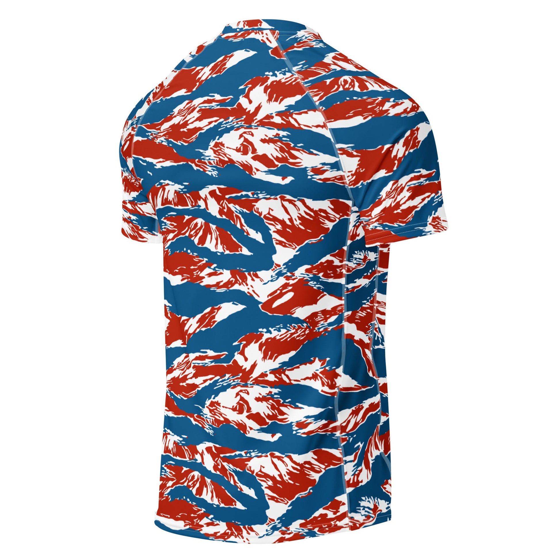 American Patriot Tiger Stripe CAMO Mens Short-Sleeve Rash Guard