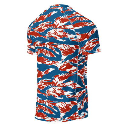 American Patriot Tiger Stripe CAMO Mens Short-Sleeve Rash Guard
