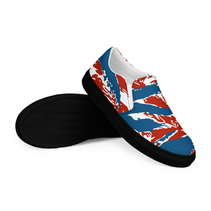American Patriot Tiger Stripe CAMO Mens Slip-On Canvas Shoes