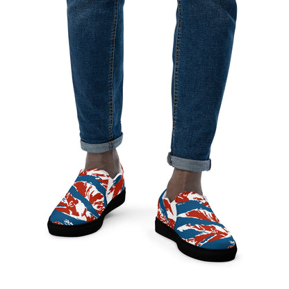 American Patriot Tiger Stripe CAMO Mens Slip-On Canvas Shoes