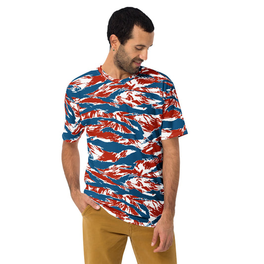 American Patriot Tiger Stripe CAMO Mens T-Shirt