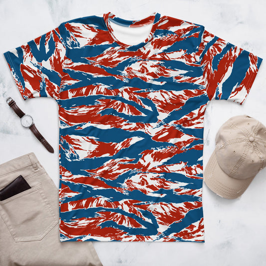 American Patriot Tiger Stripe CAMO Mens T-Shirt - XS
