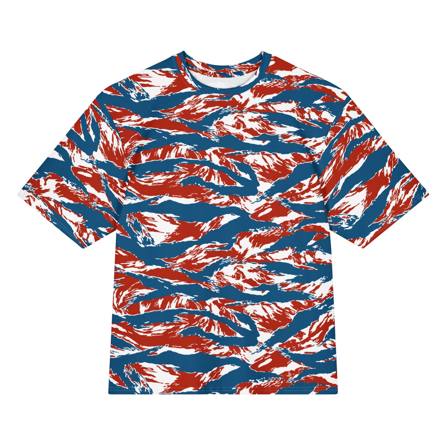 American Patriot Tiger Stripe CAMO Oversized cotton t-shirt - 2XS