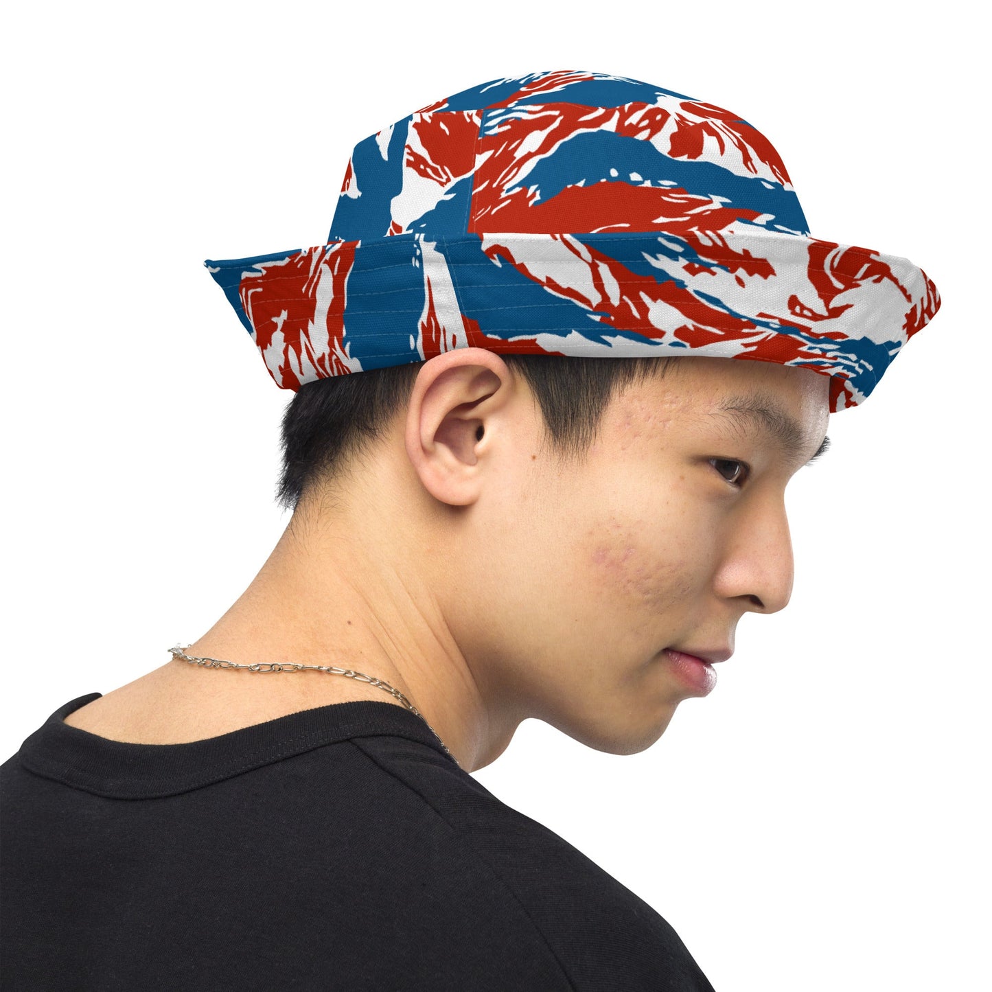 American Patriot Tiger Stripe CAMO Reversible Bucket Hat