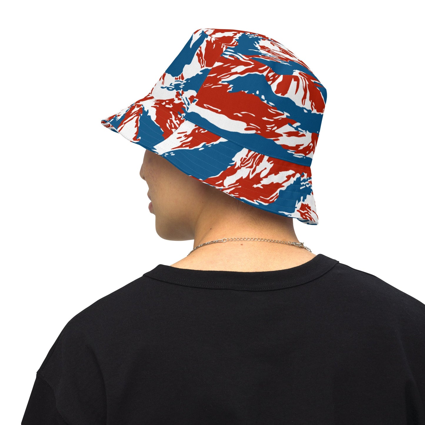 American Patriot Tiger Stripe CAMO Reversible Bucket Hat