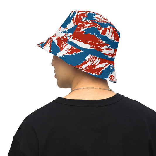 American Patriot Tiger Stripe CAMO Reversible Bucket Hat - XS