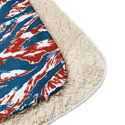American Patriot Tiger Stripe CAMO Sherpa Blanket
