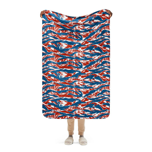 Tiger Stripe Patriot CAMO Sherpa Blanket - 37″×57″