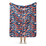 Tiger Stripe Patriot CAMO Sherpa Blanket - 50″×60″