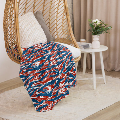 American Patriot Tiger Stripe CAMO Sherpa Blanket