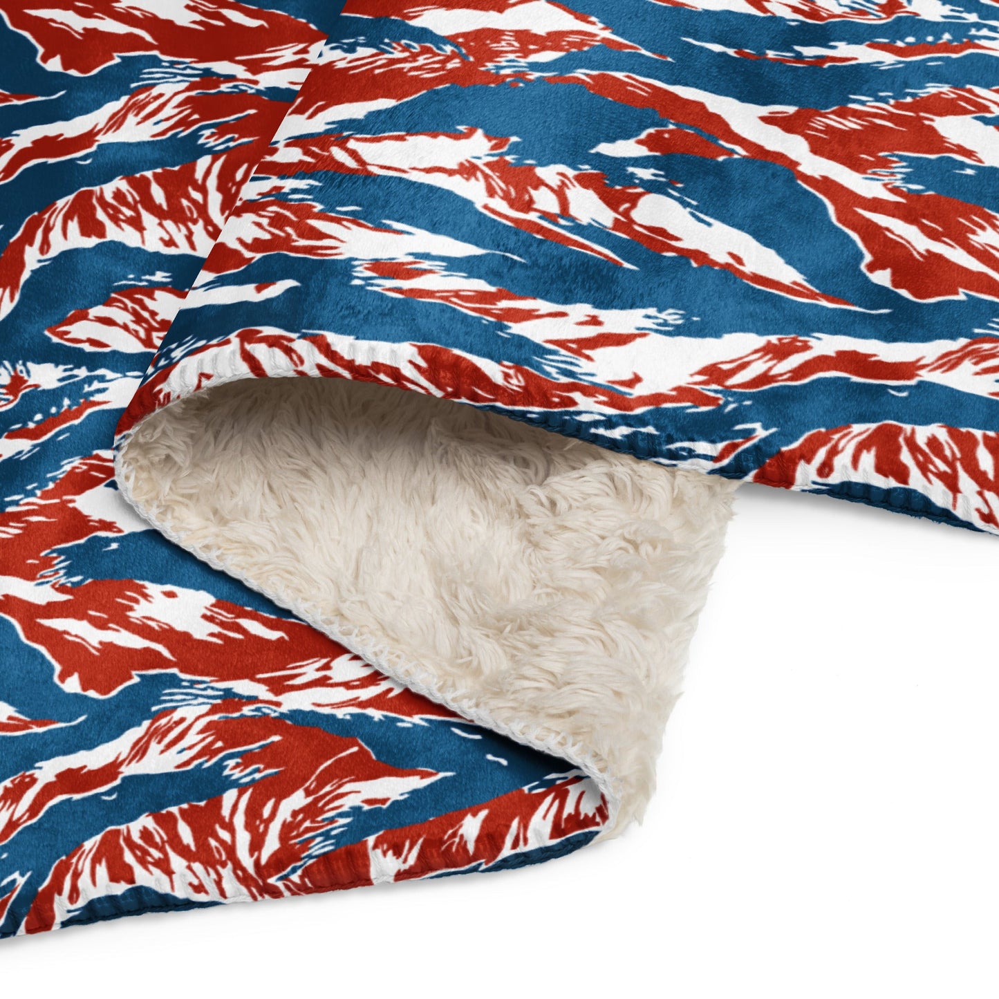 American Patriot Tiger Stripe CAMO Sherpa Blanket