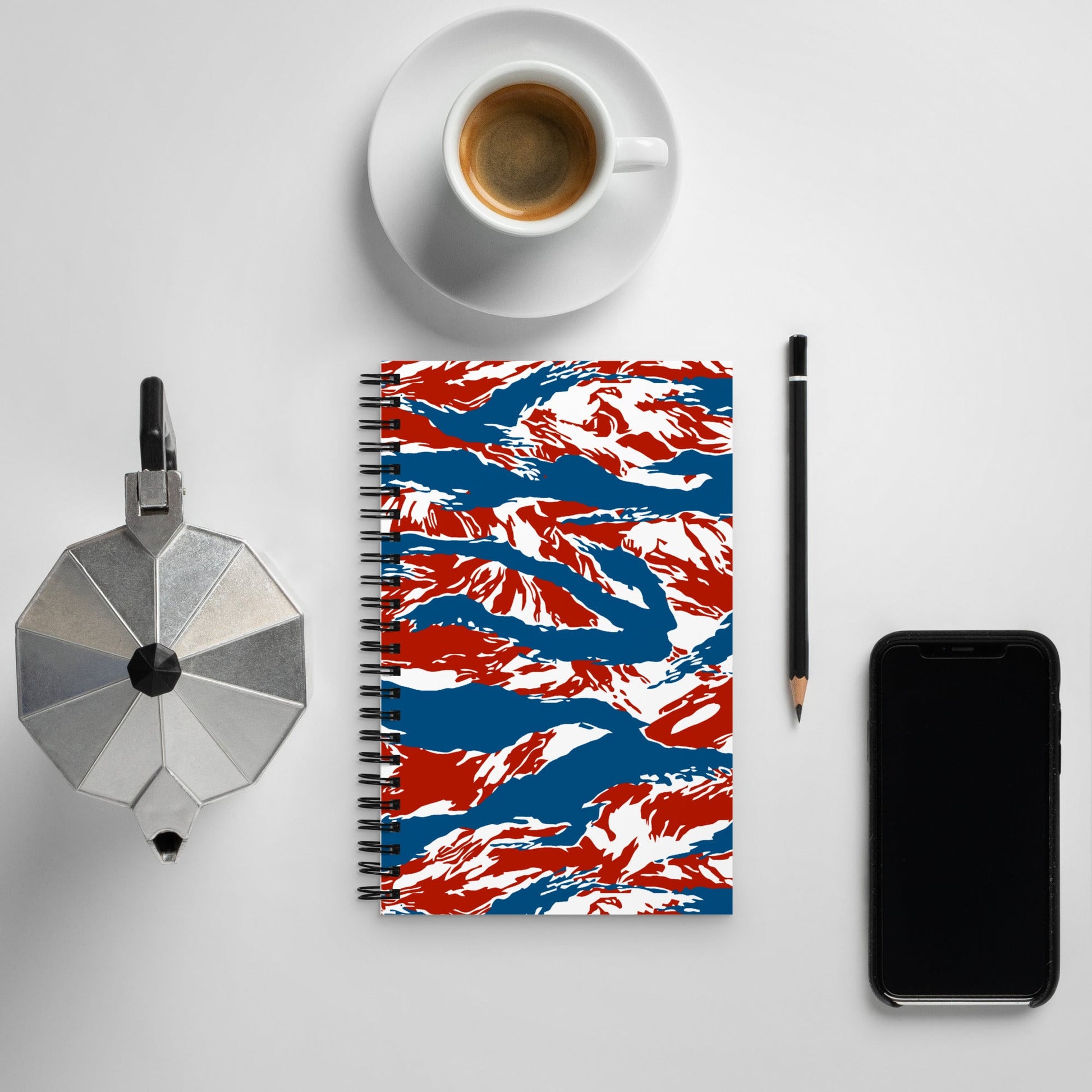American Patriot Tiger Stripe CAMO Spiral Notebook