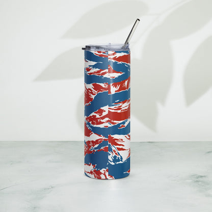American Patriot Tiger Stripe CAMO Stainless Steel Tumbler