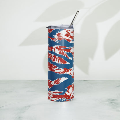American Patriot Tiger Stripe CAMO Stainless Steel Tumbler