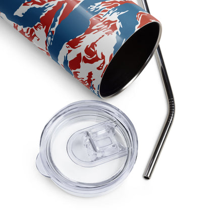 American Patriot Tiger Stripe CAMO Stainless Steel Tumbler
