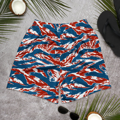 American Patriot Tiger Stripe CAMO Unisex Athletic Long Shorts
