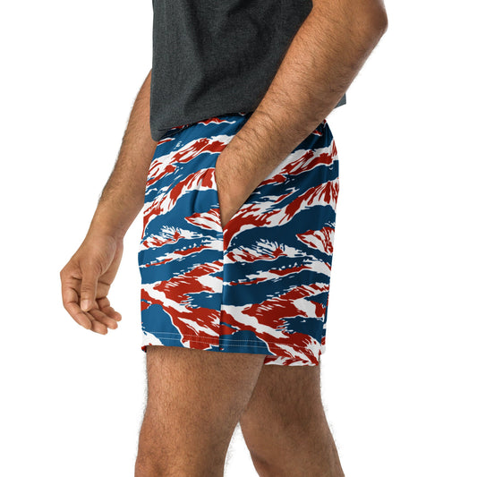 American Patriot Tiger Stripe CAMO Unisex Athletic Shorts - XS