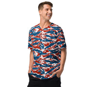 Tiger Stripe Patriot CAMO Unisex Baseball Jersey