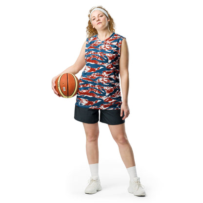 American Patriot Tiger Stripe CAMO Unisex Basketball Jersey