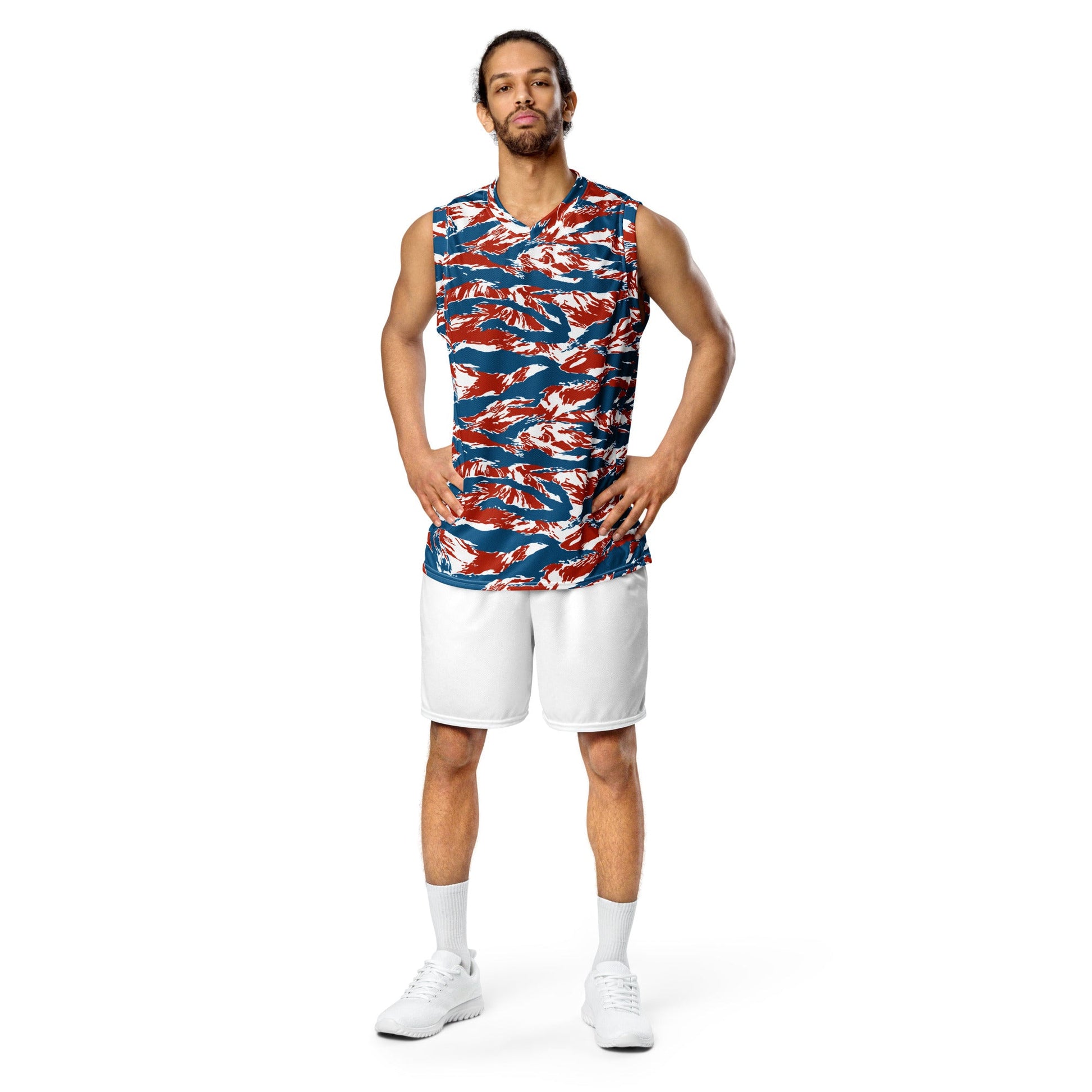 American Patriot Tiger Stripe CAMO Unisex Basketball Jersey