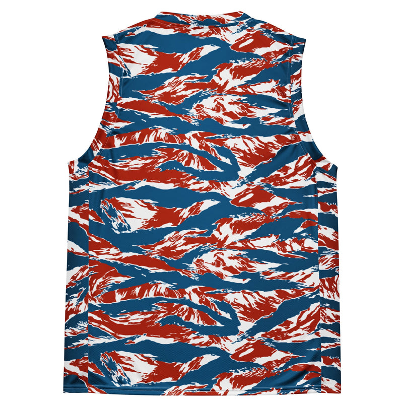 Tiger Stripe Patriot CAMO Unisex Basketball Jersey