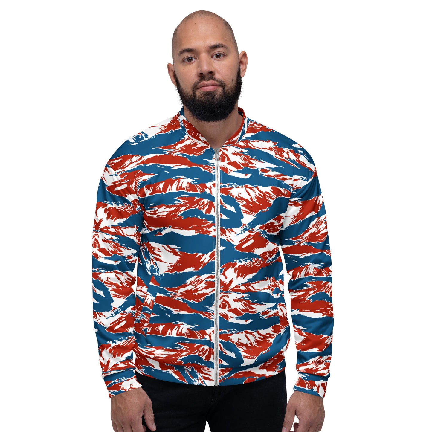 American Patriot Tiger Stripe CAMO Unisex Bomber Jacket