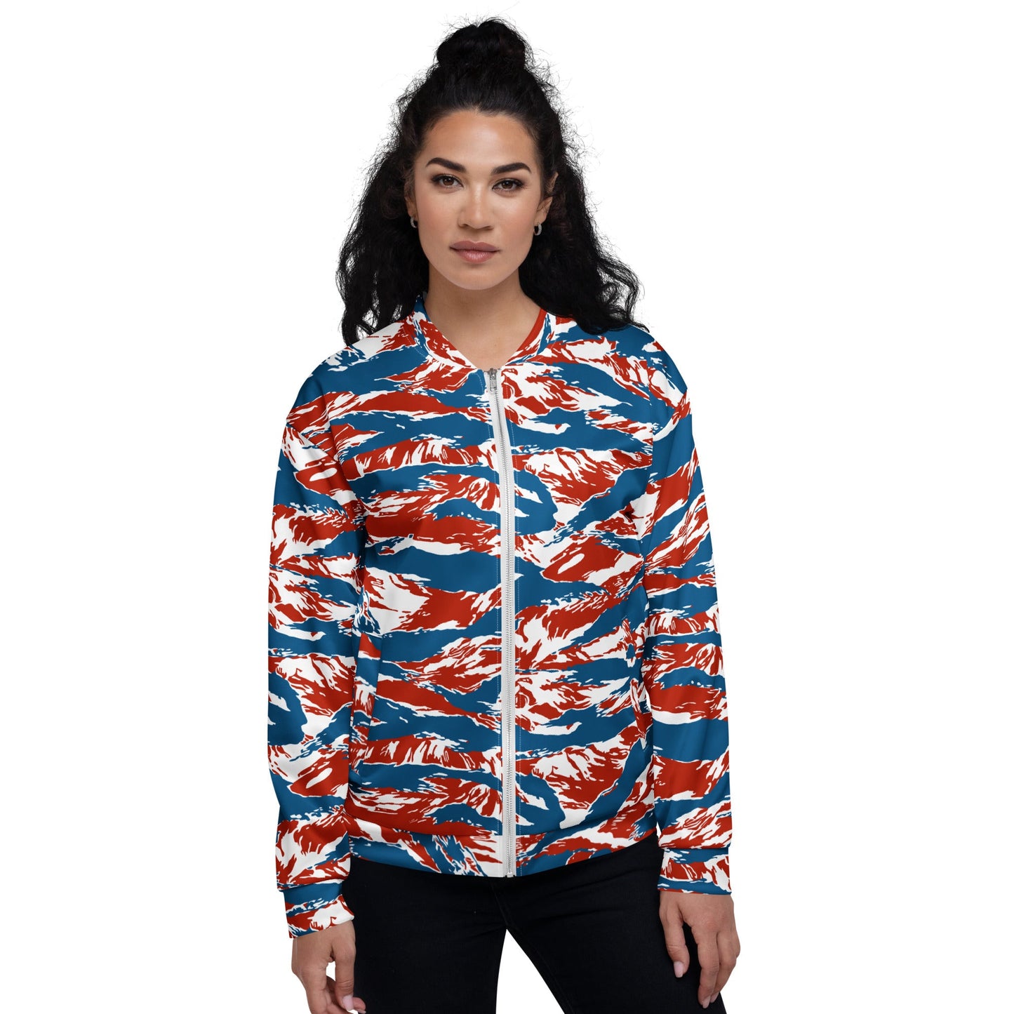 American Patriot Tiger Stripe CAMO Unisex Bomber Jacket