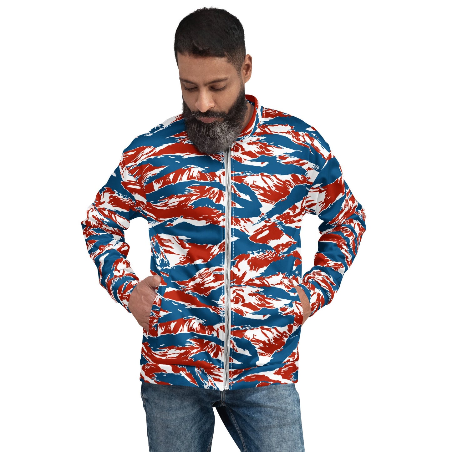 American Patriot Tiger Stripe CAMO Unisex Bomber Jacket