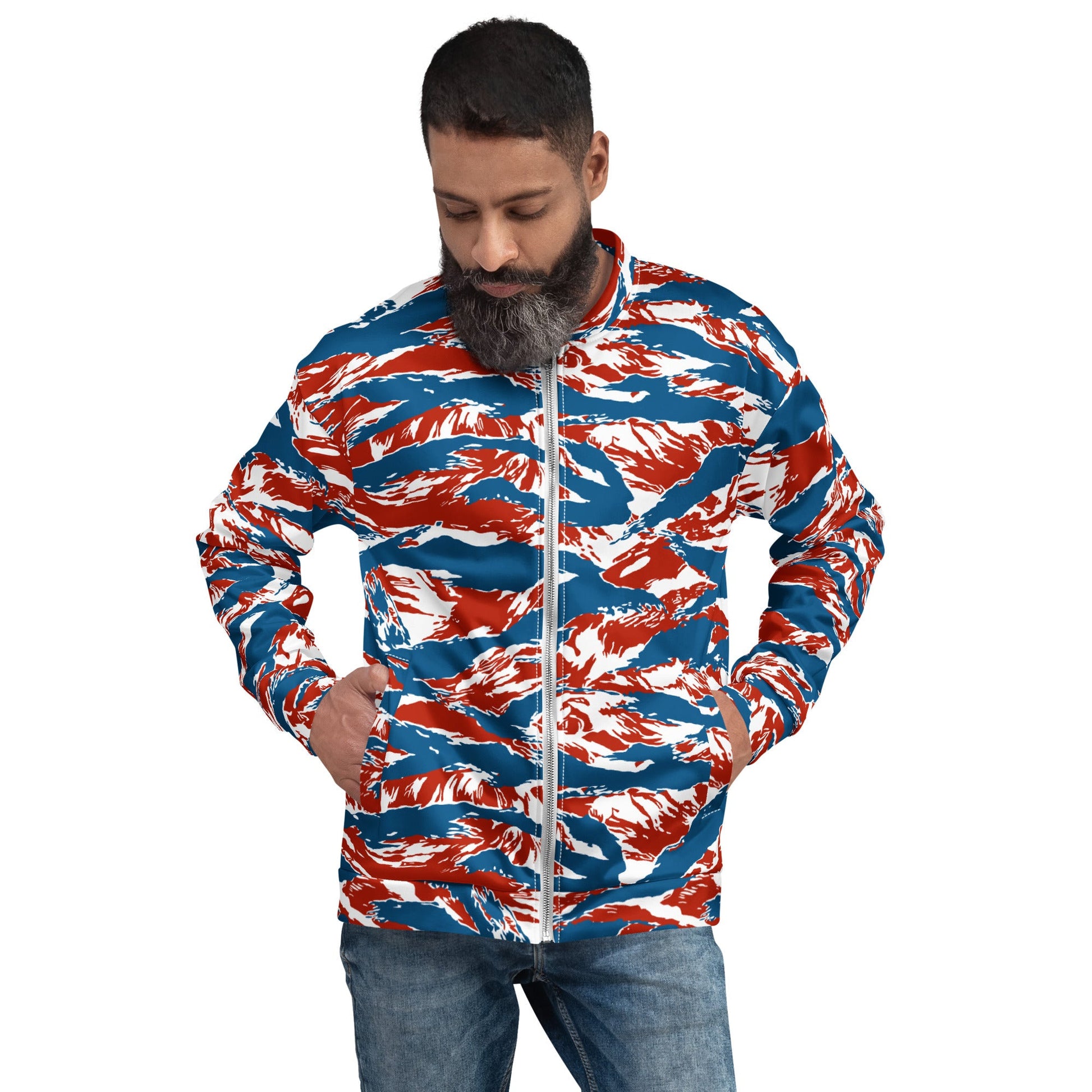 American Patriot Tiger Stripe CAMO Unisex Bomber Jacket