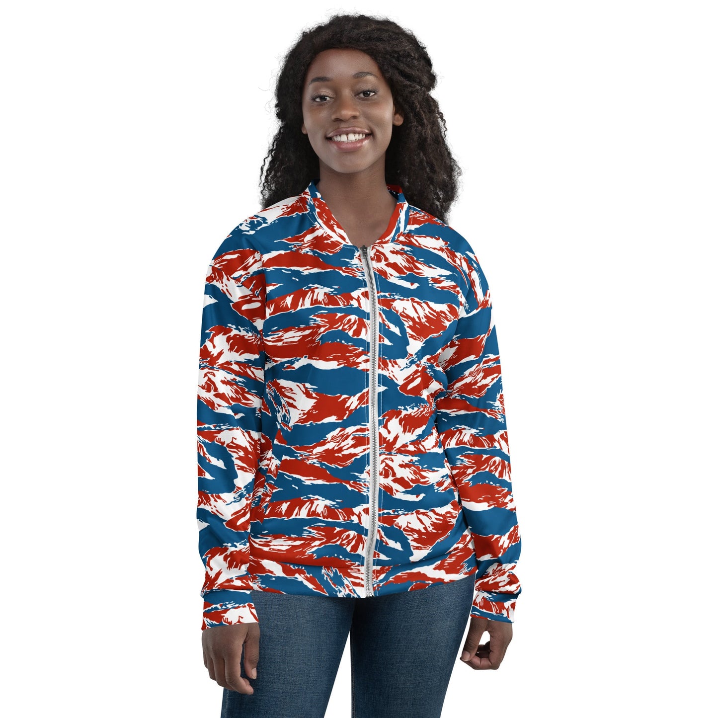 American Patriot Tiger Stripe CAMO Unisex Bomber Jacket