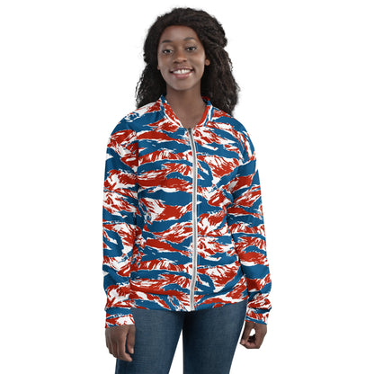 American Patriot Tiger Stripe CAMO Unisex Bomber Jacket