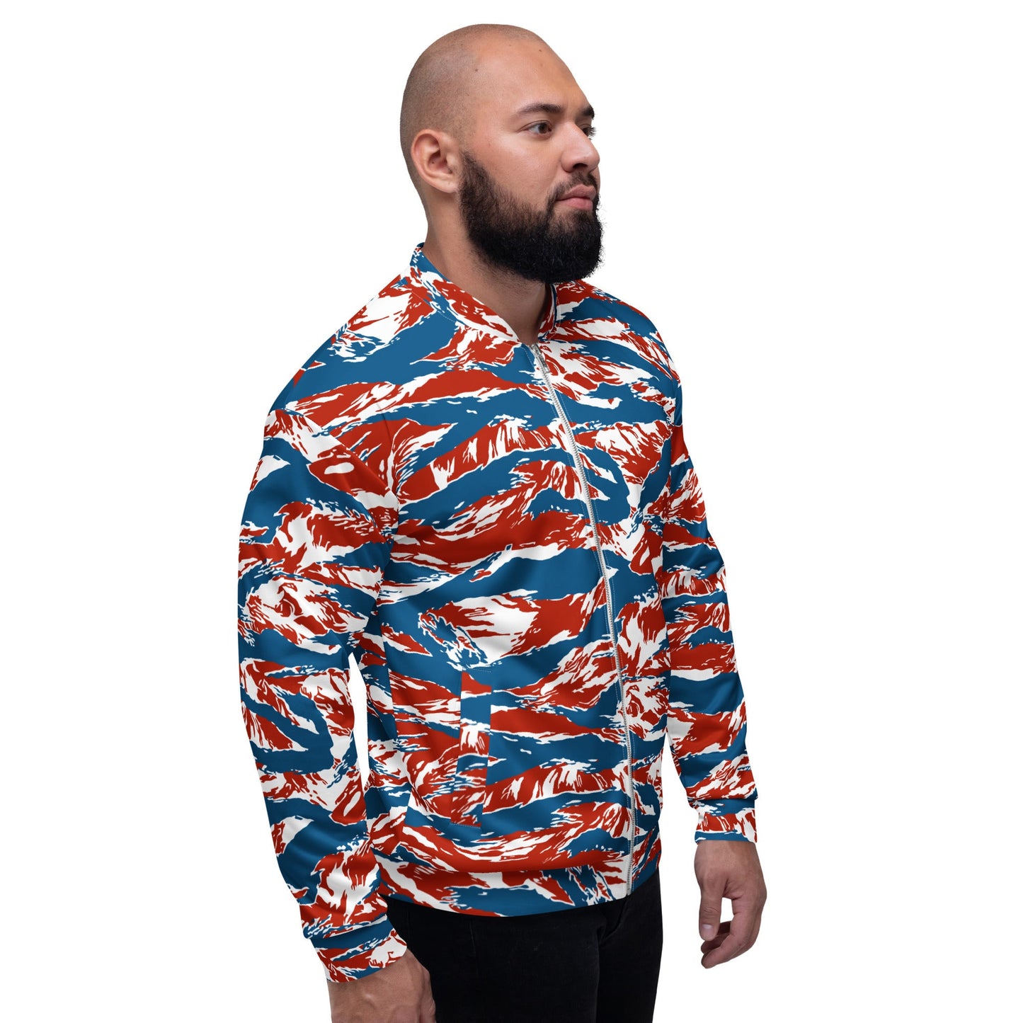 American Patriot Tiger Stripe CAMO Unisex Bomber Jacket