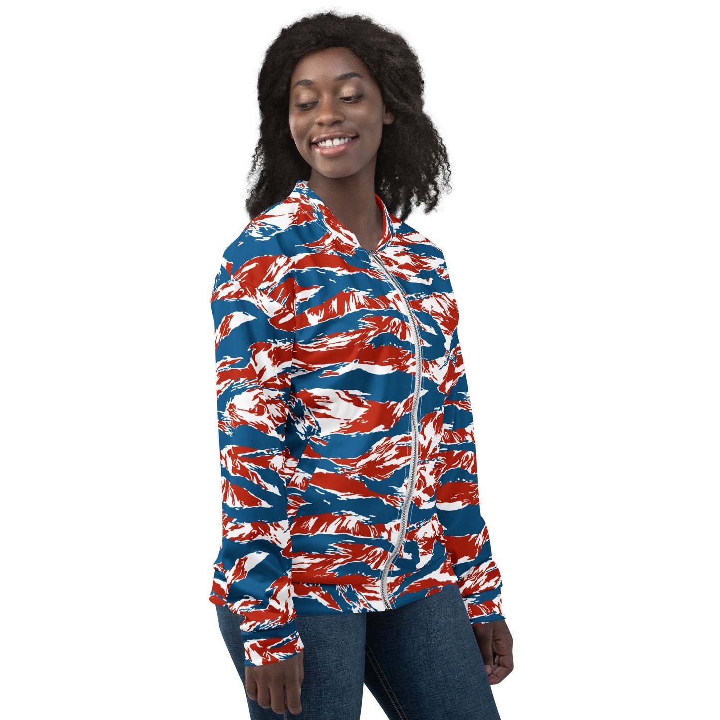 American Patriot Tiger Stripe CAMO Unisex Bomber Jacket